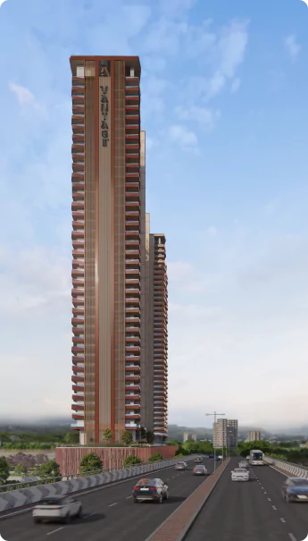 Vantage Kokapet – Exterior Dawn View